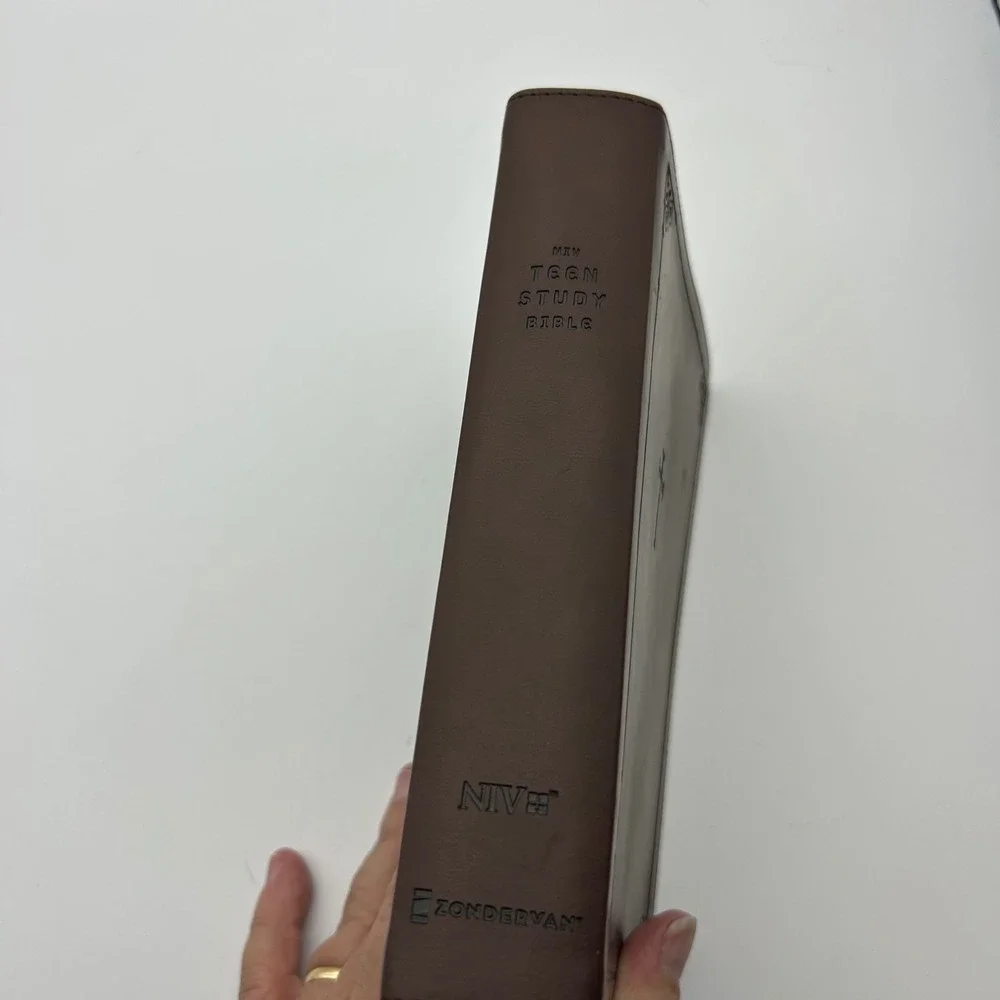 NIV‎ Teen Study Bible Zondervan Brown Leathersoft New International Version